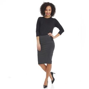 Elegant Charcoal Pencil Skirt